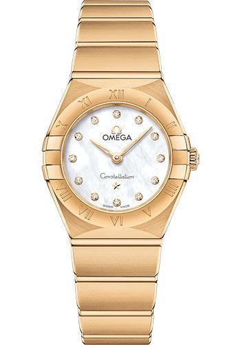 Omega Constellation Manhattan Quartz Watch 25 mm Yellow Gold Case