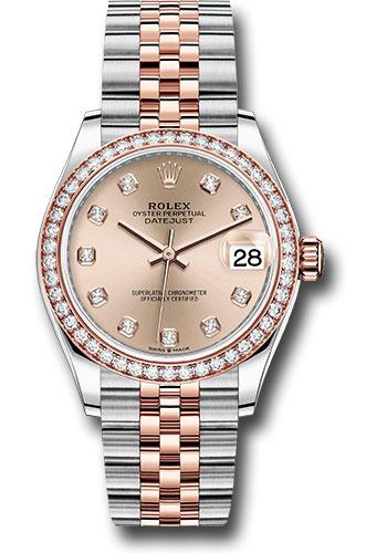 Rolex Steel and Everose Gold Datejust 31 Watch - 46 Diamond Bezel - Ro