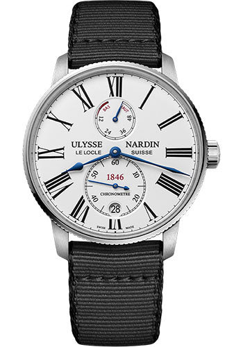 Ulysse Nardin Marine Torpilleur 42mm - Steel Case - White Dial - Fabric Strap