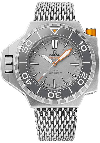 Omega Seamaster Ploprof 1200M Co-Axial Master Chronometer Watch - 55 x 48 mm Titanium Case - Bi-Directional Bezel - Grade 5 Titanium Dial - An Additional Grey Rubber Strap - 227.90.55.21.99.001