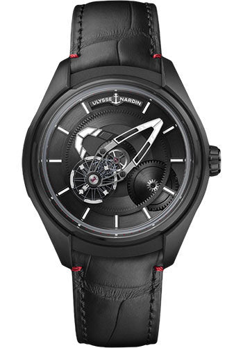 Ulysse Nardin Freak X 43 mm Beware of Blast - Titanium Case - Black Dial - Leather Strap