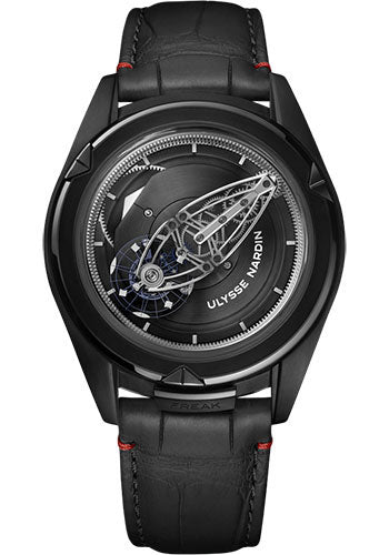 Ulysse Nardin Freak Vision 45 mm - Titanium Case - Black Dial - Leather Strap