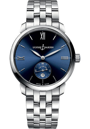 Ulysse Nardin Classico Manufacture 40 mm - Steel Case - Blue Dial - Steel Bracelet