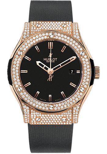 Hublot Classic Fusion Gold Pave Watch-542.PX.1180.RX.1704