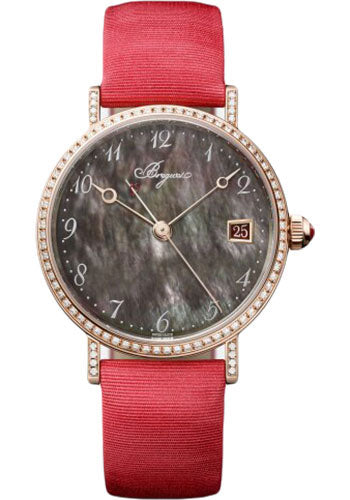 Breguet Classique 9065 - Rose Gold Case - Mother-Of-Pearl Dial - Red Fabric Strap - 9065BR/5T/976/DD00