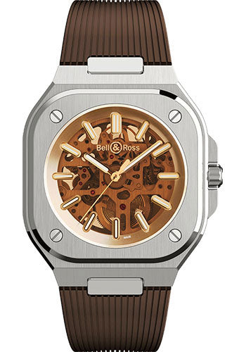 Bell & Ross BR 05 Skeleton Golden - Rubber Strap