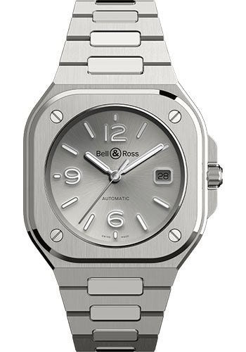 Bell & Ross BR 05 Grey Steel Watch - Steel Bracelet