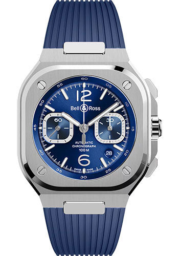 Bell & Ross Br_05 Chrono Blue Steel - Rubber Strap