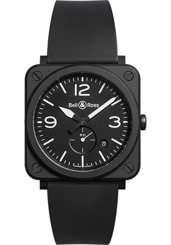 Bell & Ross BR S Black Matte Watch - Rubber Strap