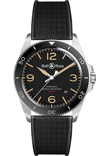 Bell & Ross BR V2-92 Steel Heritage Watch - Rubber Strap