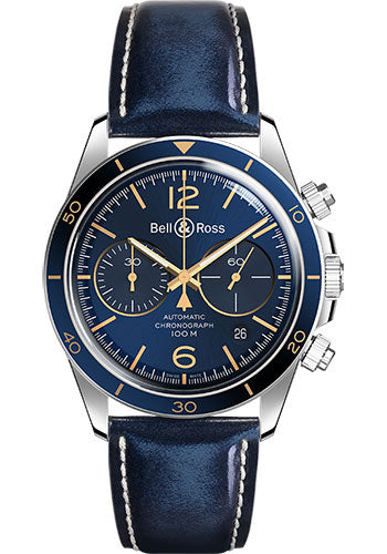 Bell & Ross BR V2-94 Aeronavale Watch - Calfskin Strap