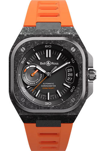 Bell & Ross BR-X5 Carbon Orange - Rubber Strap