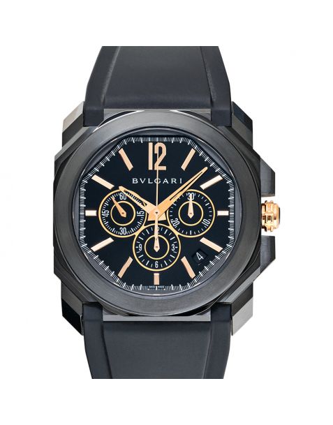 Bvlgari Octo Chronograph Automatic Black Dial Men's Watch