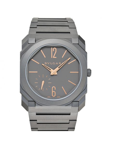 Bvlgari Octo Finissimo Automatic Grey Dial Titanium Men's Watch