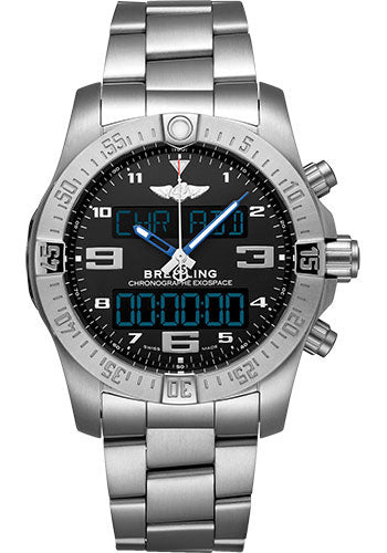 Breitling Exospace B55 Watch - Titanium - Volcano Black Dial - Titanium Bracelet - EB5510H21B1E1