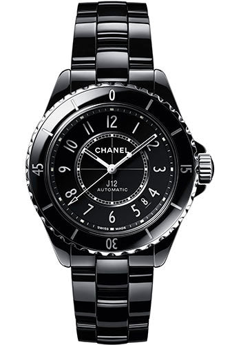 Chanel J12 Automatic Watch - 38mm Black Ceramic And Steel Case - Black Dial - Black Ceramic Bracelet - H5697