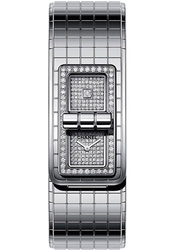 Chanel CODE COCO Quartz Watch - Steel Case - Diamond Bezel - Double Dial - Steel Bracelet - H5812