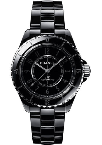 Chanel J12 Phantom Automatic Watch - 38mm Black Ceramic And Steel Case - Black Dial - Black Ceramic Bracelet - H6185