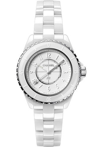 Chanel J12 Phantom Quartz Watch - 33mm White Ceramic And Steel Case - White Dial - White Ceramic Bracelet - H6345