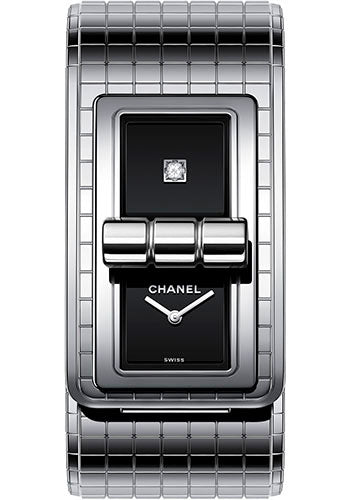 Chanel CODE COCO Oversize Quartz Watch - Steel And Titanium Case - Black Dial - Steel And Titanium Bracelet Limited Edition of 255 - H6354