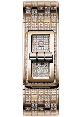 Chanel CODE COCO PIXEL Quartz Watch - Beige Gold Diamond Case - Diamond Bezel - Double Beige Gold Dial - Beige Gold Bracelet Limited Edition of 20 - H6369