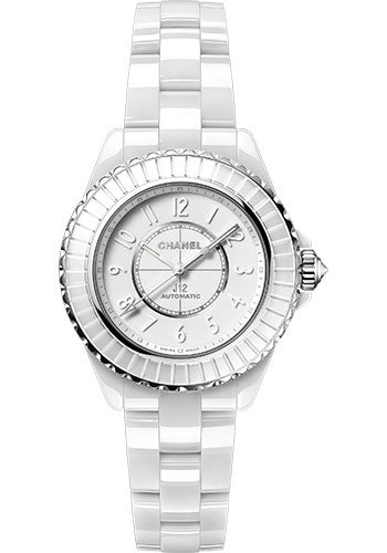 Chanel J12 - 33mm White Ceramic And Steel Case - White Dial - White Ceramic Bracelet - H6785