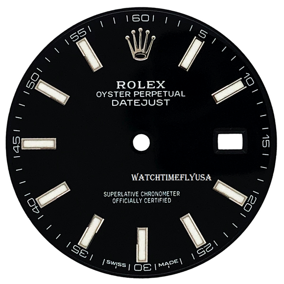 Rolex Oyster Perpetual Datejust 41 Black Stick/Index Dial For 126334 & 126300