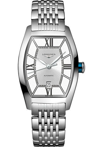 Longines Evidenza Automatic Watch - 26.00 X 30.6 mm Steel Case - Silver Roman Dial - Bracelet - L2.142.4.76.6