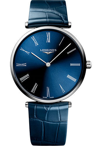 Longines La Grande Classique De Longines Quartz Watch - 38 mm Steel Case - Blue Roman Dial - Blue Strap - L4.866.4.94.2