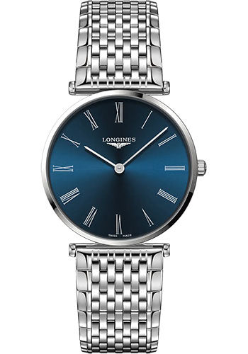 Longines La Grande Classique De Longines Quartz Watch - 38 mm Steel Case - Blue Roman Dial - Bracelet - L4.866.4.94.6