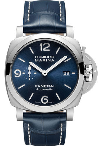 Panerai Luminor Marina - 44mm - Brushed Steel - Blue Sun-Brushed Dial - PAM01313