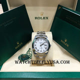 Rolex 126300 Datejust 41mm White Roman Oyster Stainless Steel