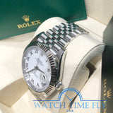 Rolex Datejust 41mm 126334 Fluted Bezel White Roman Dial Jubilee Bracelet Stainless Steel