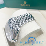Rolex 126300 Datejust 41mm Smooth Bezel Blue Roman Dial Jubilee Bracelet