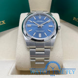 Rolex Oyster Perpetual 41 124300 Bright Blue Dial Stainless Steel 41mm