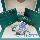 Rolex Oyster Perpetual 41 124300 Bright Blue Dial Stainless Steel 41mm