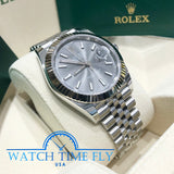 Rolex 126334 Datejust 41mm Grey Index Stick Jubilee Band Stainless Steel