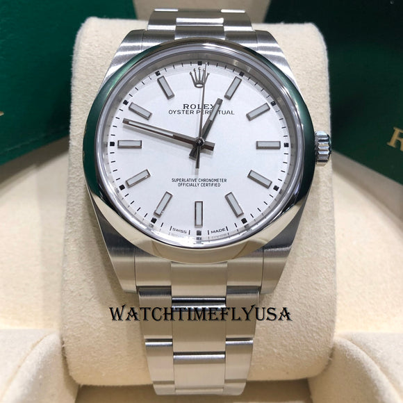 Rolex Oyster Perpetual 39 114300 Stainless Steel White Dial