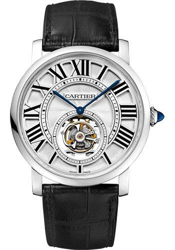 Cartier Rotonde de Cartier Flying Tourbillon Watch - 40 mm White Gold Case - W1556216