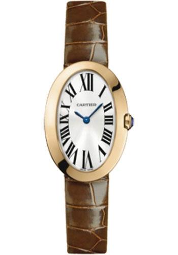 Cartier Baignoire Watch - Small Pink Gold Case - Alligator Strap - W8000007