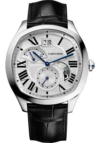 Cartier Drive de Cartier - 40 mm Large Date - Silvered Dial - Black Alligator Strap - WSNM0005