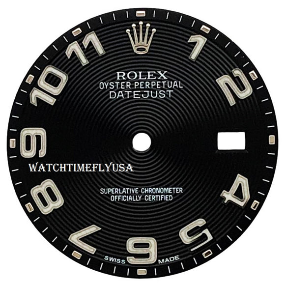 Rolex Datejust 36mm Stainless Steel Black Concentric Arabic Dial 116200/116234
